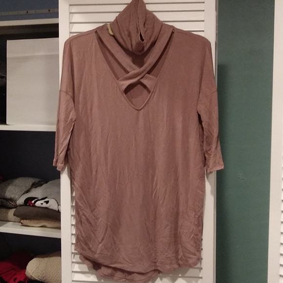 Express drapey mauve 3/4 sleeve top s - Picture 1 of 3